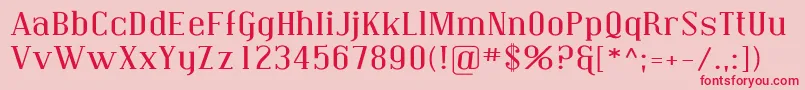 CovingtonExp Font – Red Fonts on Pink Background