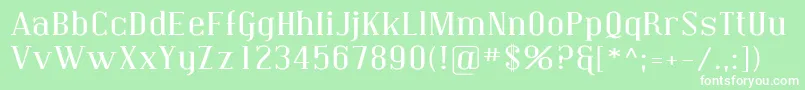 CovingtonExp Font – White Fonts on Green Background