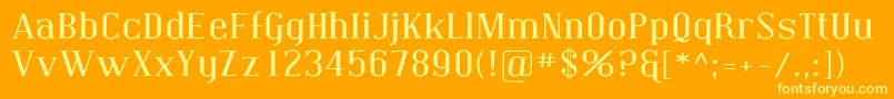 CovingtonExp Font – Yellow Fonts on Orange Background