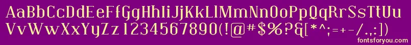 CovingtonExp Font – Yellow Fonts on Purple Background
