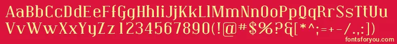 CovingtonExp Font – Yellow Fonts on Red Background