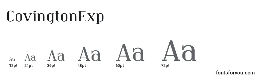 Размеры шрифта CovingtonExp