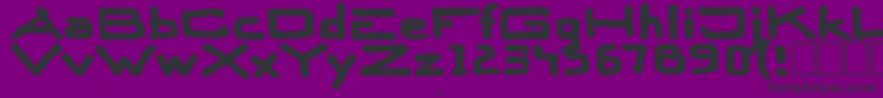 fuente Skitsersquare – Fuentes Negras Sobre Fondo Morado