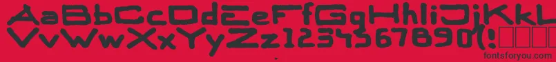 Skitsersquare Font – Black Fonts on Red Background