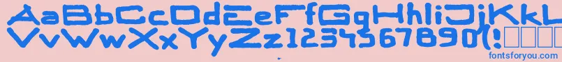 Skitsersquare Font – Blue Fonts on Pink Background