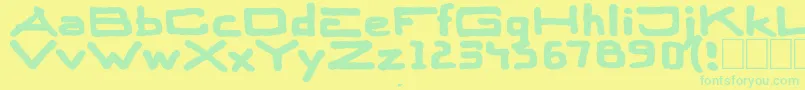 More about Skitsersquare Font Skitsersquare Font – Green Fonts on Yellow Background