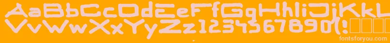 Шрифт Skitsersquare – розовые шрифты на оранжевом фоне