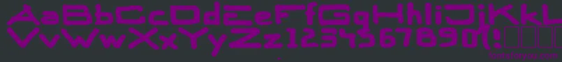 Шрифт Skitsersquare – фиолетовые шрифты на чёрном фоне