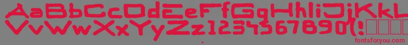 Skitsersquare Font – Red Fonts on Gray Background