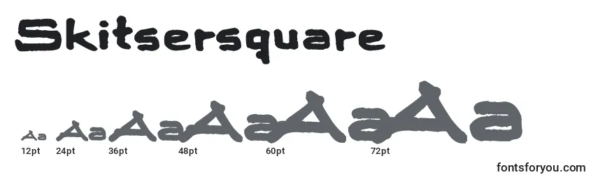 Размеры шрифта Skitsersquare