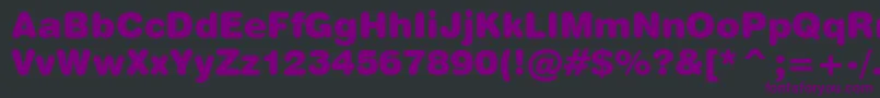 Swiss721BlackRoundedBt Font – Purple Fonts on Black Background