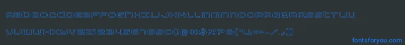 Nextwaveout Font – Blue Fonts on Black Background