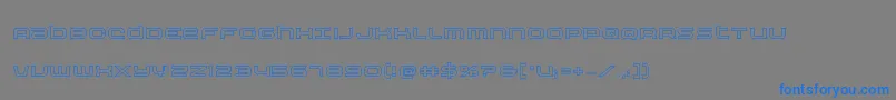 フォントNextwaveout – 灰色の背景に青い文字
