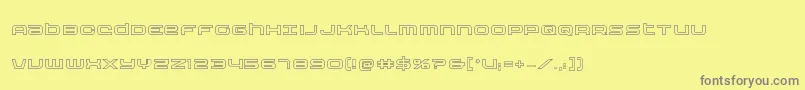 Nextwaveout Font – Gray Fonts on Yellow Background