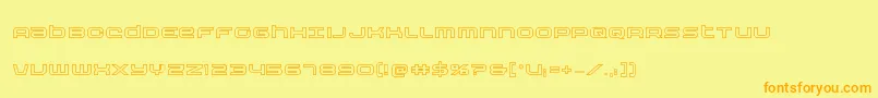 Nextwaveout Font – Orange Fonts on Yellow Background