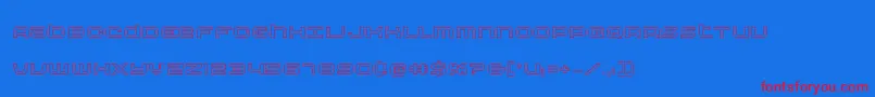 Nextwaveout Font – Red Fonts on Blue Background