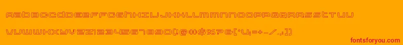 フォントNextwaveout – オレンジの背景に赤い文字