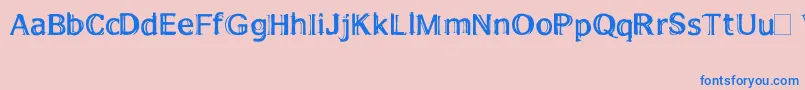 Xuczlam Font – Blue Fonts on Pink Background