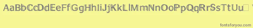 Xuczlam Font – Gray Fonts on Yellow Background