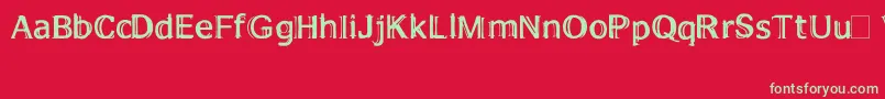 Xuczlam Font – Green Fonts on Red Background