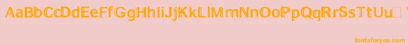 Xuczlam Font – Orange Fonts on Pink Background