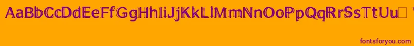 Xuczlam Font – Purple Fonts on Orange Background