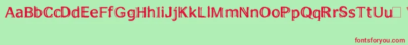 Xuczlam Font – Red Fonts on Green Background