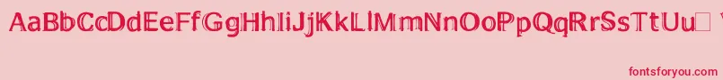 Xuczlam Font – Red Fonts on Pink Background