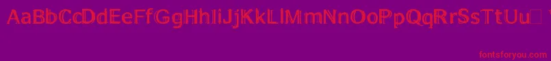 Xuczlam Font – Red Fonts on Purple Background