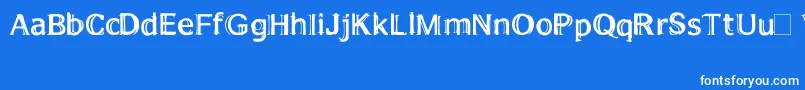 Xuczlam Font – White Fonts on Blue Background