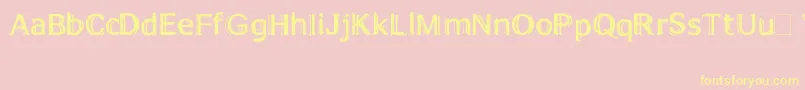 Xuczlam Font – Yellow Fonts on Pink Background