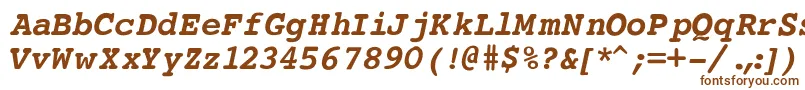 CourierBoldItalic Font – Brown Fonts