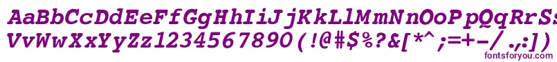 CourierBoldItalic Font – Purple Fonts