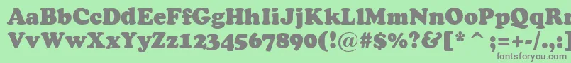 ACooperblack Font – Gray Fonts on Green Background