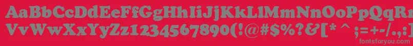 ACooperblack Font – Gray Fonts on Red Background