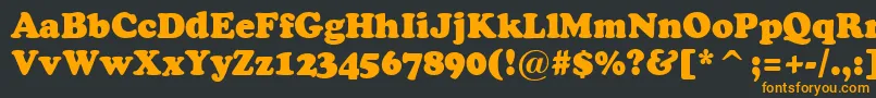 ACooperblack Font – Orange Fonts on Black Background