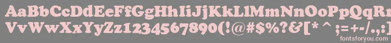 ACooperblack Font – Pink Fonts on Gray Background