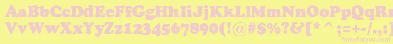 ACooperblack Font – Pink Fonts on Yellow Background