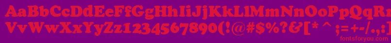 ACooperblack Font – Red Fonts on Purple Background