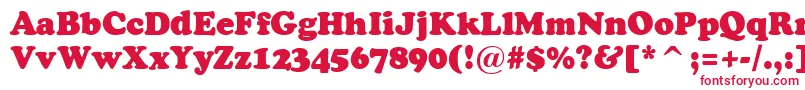 ACooperblack Font – Red Fonts on White Background