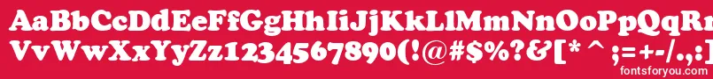 ACooperblack Font – White Fonts on Red Background