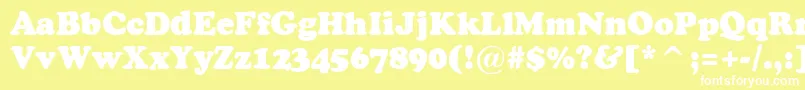 ACooperblack Font – White Fonts on Yellow Background