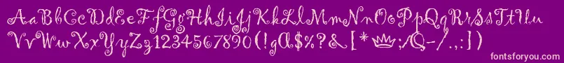 GigiLetPlain.1.0 Font – Pink Fonts on Purple Background