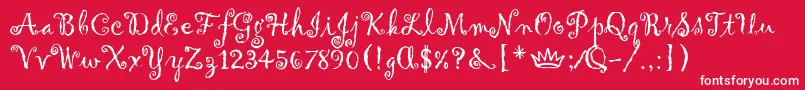 GigiLetPlain.1.0 Font – White Fonts on Red Background