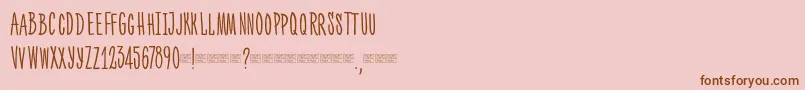 Ph300condcaps Font – Brown Fonts on Pink Background