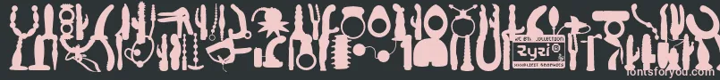 WcZyziBta Font – Pink Fonts on Black Background