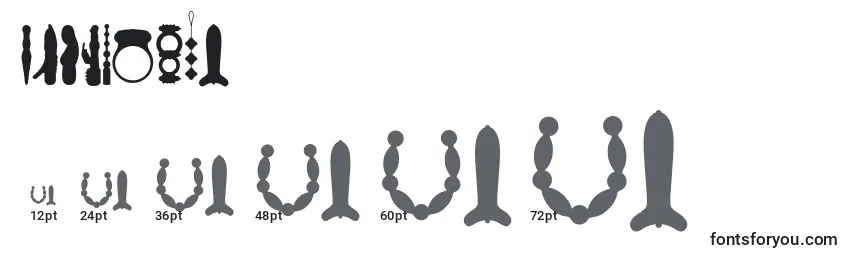 Größen der Schriftart WcZyziBta (82478)