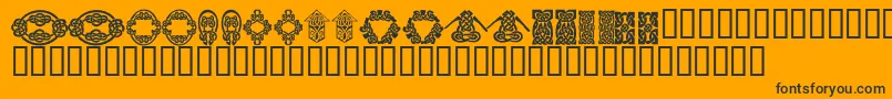 More about KrKelticFive Font KrKelticFive Font – Black Fonts on Orange Background
