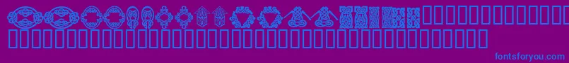 Fonte KrKelticFive – fontes azuis em um fundo violeta