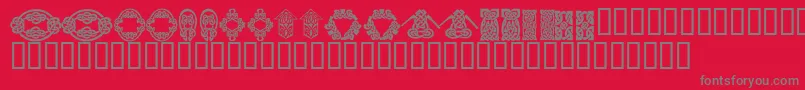 Шрифт KrKelticFive – серые шрифты на красном фоне